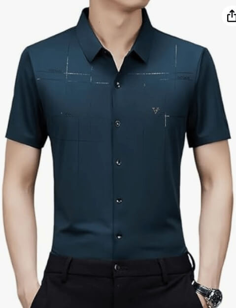 CAMISA DE SEDA ANTI-ARRUGAS (HOMBRE) 👔🛍️⏱️